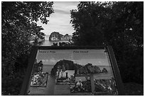 Pola Island interpretive sign. National Park of American Samoa ( black and white)