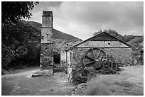 Reef Bay sugar factory ruins. Virgin Islands National Park ( black and white)