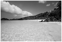 Trunk Bay Beach. Virgin Islands National Park ( black and white)