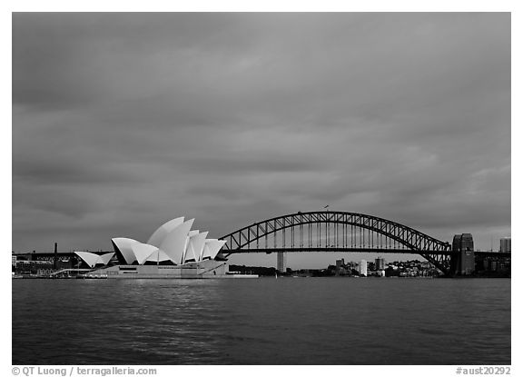 Opera House and Harbor Bridge. Sydney, New South Wales, Australia