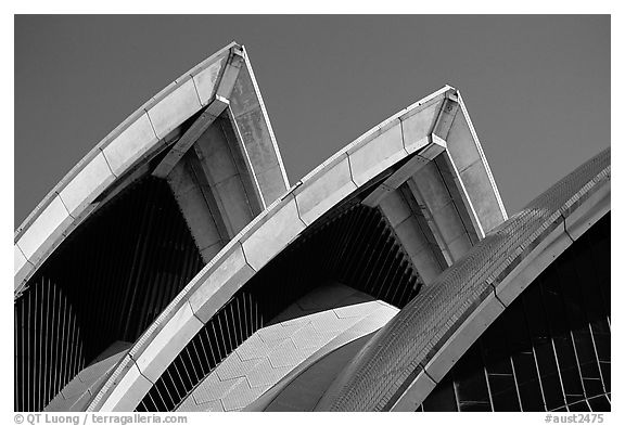 Shell-like roofs of the Opera House. Sydney, New South Wales, Australia