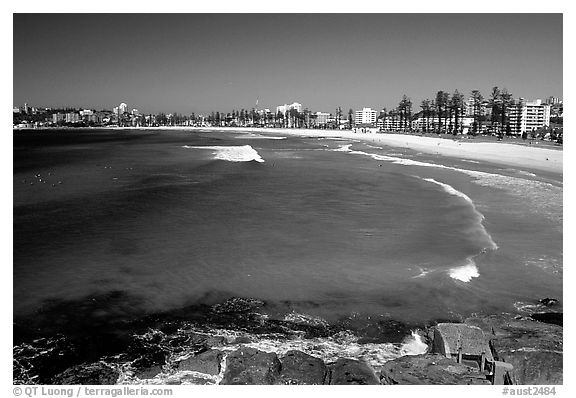 Manly beach. Sydney, New South Wales, Australia (black and white)