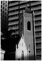 Red brick St Andrew's church. Brisbane, Queensland, Australia ( black and white)