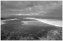 Coast near Paia. Maui, Hawaii, USA (black and white)