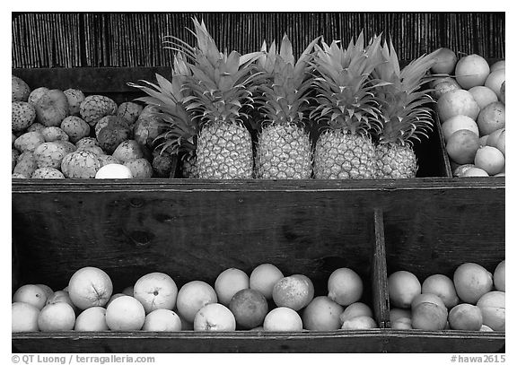 Tropical Fruits, roadside stand. Maui, Hawaii, USA