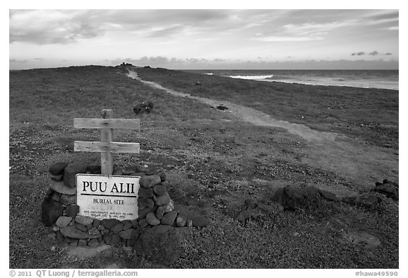 Burial site near South Point. Big Island, Hawaii, USA