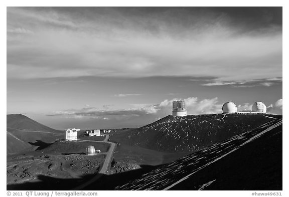 Summit observatory complex. Mauna Kea, Big Island, Hawaii, USA