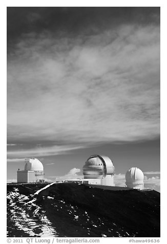 Summit observatories. Mauna Kea, Big Island, Hawaii, USA