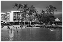 King Kamehameha Kona Beach Hotel, Kailua-Kona. Hawaii, USA ( black and white)