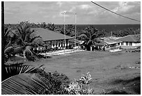 Village of Fitiuta. American Samoa (black and white)