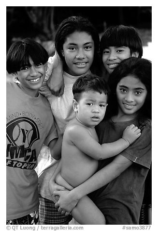 Children in Alofau. Tutuila, American Samoa