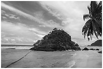 Two Dollar Beach. Tutuila, American Samoa ( black and white)