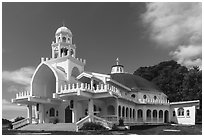 Church, Alao. Tutuila, American Samoa ( black and white)