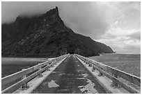 Ofu-Olosega Bridge. American Samoa ( black and white)