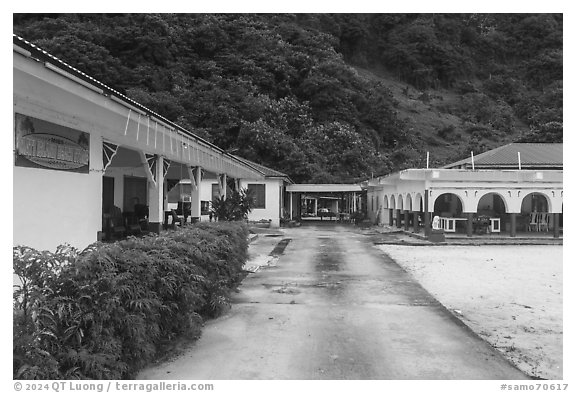 Village Store, Olosega. American Samoa (black and white)