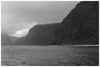 North side of Ofu Island. American Samoa ( black and white)