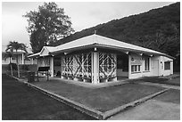 Fitiuta Airport, Tau Island. American Samoa ( black and white)