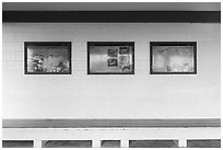 National Park interpretive signs, Fitiuta Airport, Tau Island. National Park of American Samoa ( black and white)