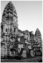 Inner towers of Angkor Wat. Angkor, Cambodia ( black and white)