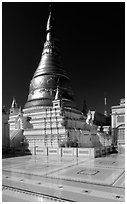 Sanctuary on Sagaing Hill. Myanmar ( black and white)