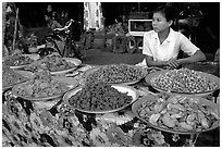 Food vendor. Myanmar ( black and white)
