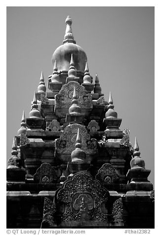 Srivijaya-period stupa of Hindu-Buddhist style. Muang Boran, Thailand