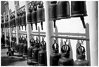 Bells at Wat Phra That Doi Suthep. Chiang Mai, Thailand ( black and white)