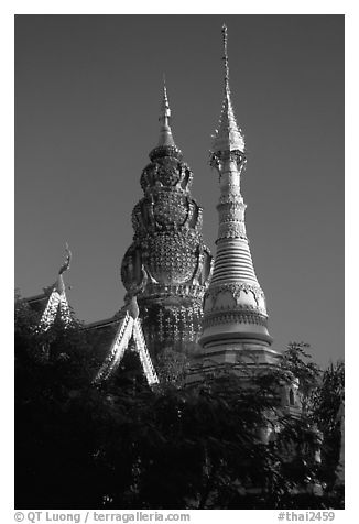 Wat Kuu Tao, with its unique chedi of Yunnanese design. Chiang Mai, Thailand