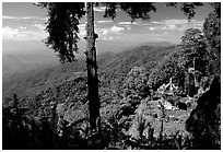 Hills in the outskirts of the city. Chiang Mai, Thailand ( black and white)