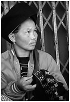 Tribeswoman. Chiang Rai, Thailand ( black and white)
