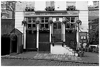 The Grenadier pub, afternoon. London, England, United Kingdom (black and white)