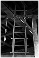Gallows in the White House, Tower of London. London, England, United Kingdom ( black and white)