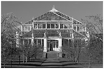 Temperate House. Kew Royal Botanical Gardens,  London, England, United Kingdom (black and white)