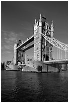 Tower Bridge, early morning. London, England, United Kingdom ( black and white)