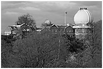 Royal Observatory,  the first purpose-built scientific research facility in Britain. Greenwich, London, England, United Kingdom (black and white)