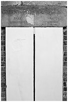 Greenwich meridian, or Prime meridian, the basis of Longitude, Royal Observatory. Greenwich, London, England, United Kingdom (black and white)
