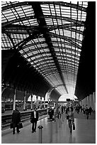 Paddington Rail station. London, England, United Kingdom (black and white)