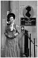 Jane Austen centre. Bath, Somerset, England, United Kingdom (black and white)