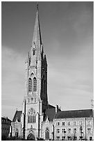 Church, late afternoon. Bath, Somerset, England, United Kingdom ( black and white)