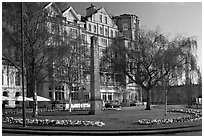 Orange Grove Plaza and Empire Hotel. Bath, Somerset, England, United Kingdom (black and white)