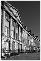 Lansdown Crescent. Bath, Somerset, England, United Kingdom ( black and white)