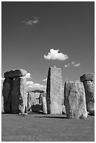Megaliths, Stonehenge, Salisbury. England, United Kingdom (black and white)