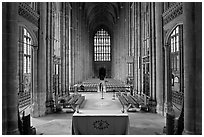 Altar and Nave, Canterbury Cathedral. Canterbury,  Kent, England, United Kingdom ( black and white)