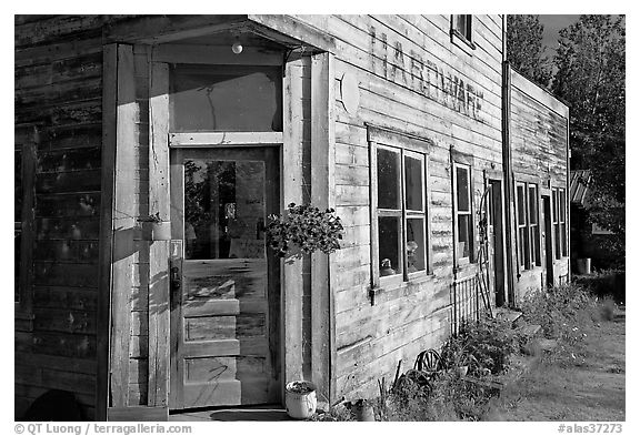 Weathered old hardware store. McCarthy, Alaska, USA