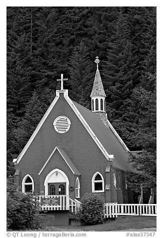 Red church. Seward, Alaska, USA