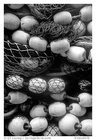Buoys and fishing nets. Seward, Alaska, USA