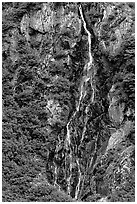 Waterfall. Alaska, USA ( black and white)