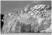Surprise glacier. Prince William Sound, Alaska, USA (black and white)