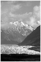 Matanuska Glacier. Alaska, USA ( black and white)