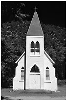 White church. California, USA ( black and white)
